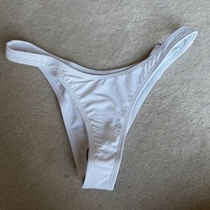 white bikini bottom